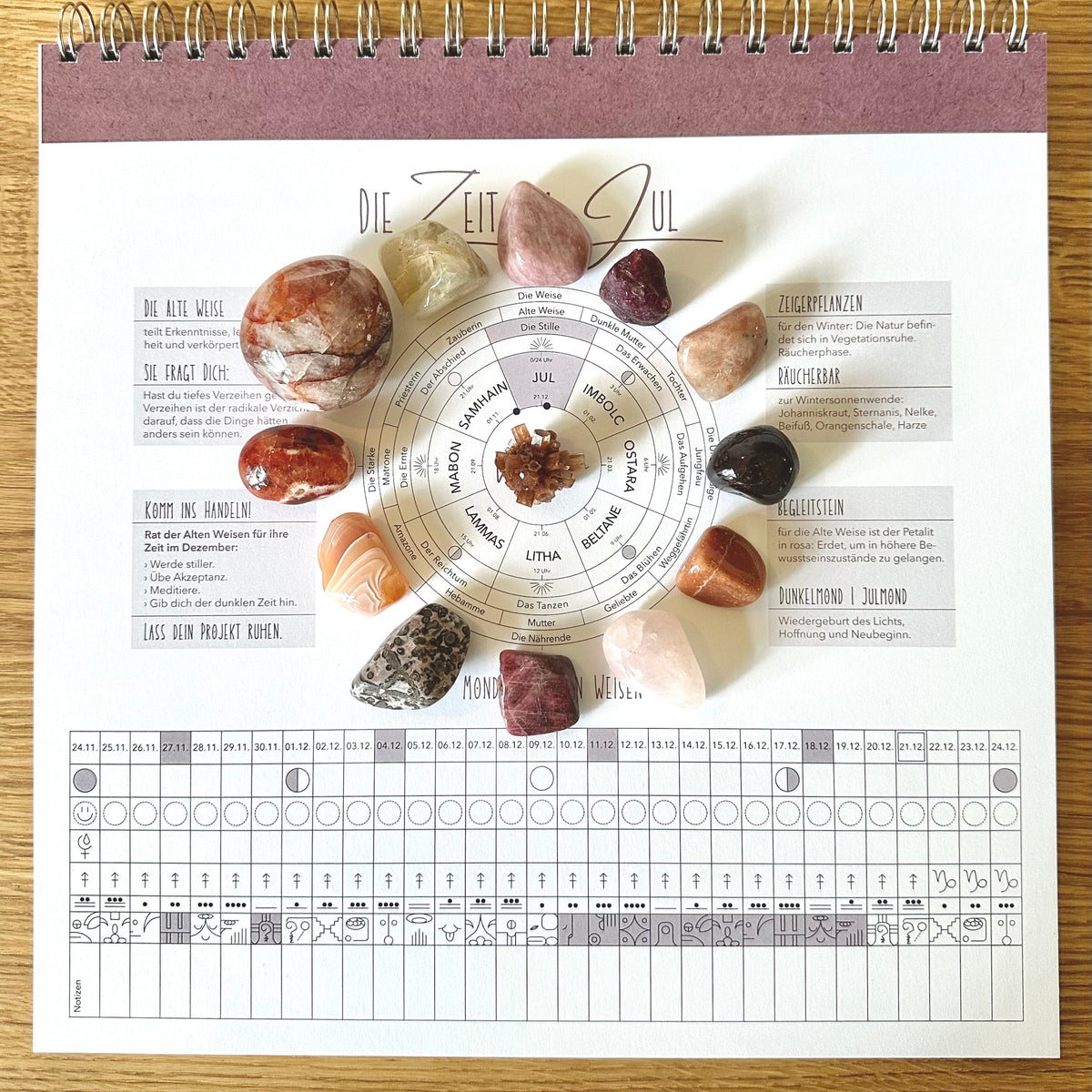 Kombi: Kalender und Begleitsteine-Set